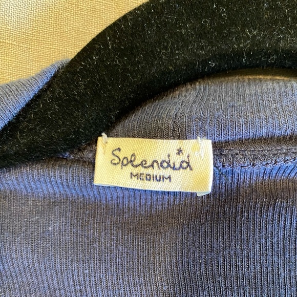 Splendid Drapey Open Front Waterfall Cardigan Navy Size: Medium - Picture 3 of 5